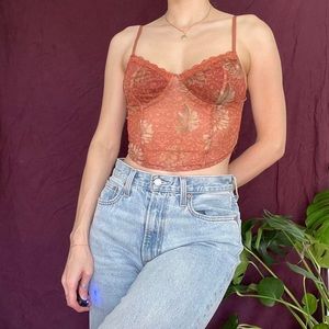 Sexy brown crop top